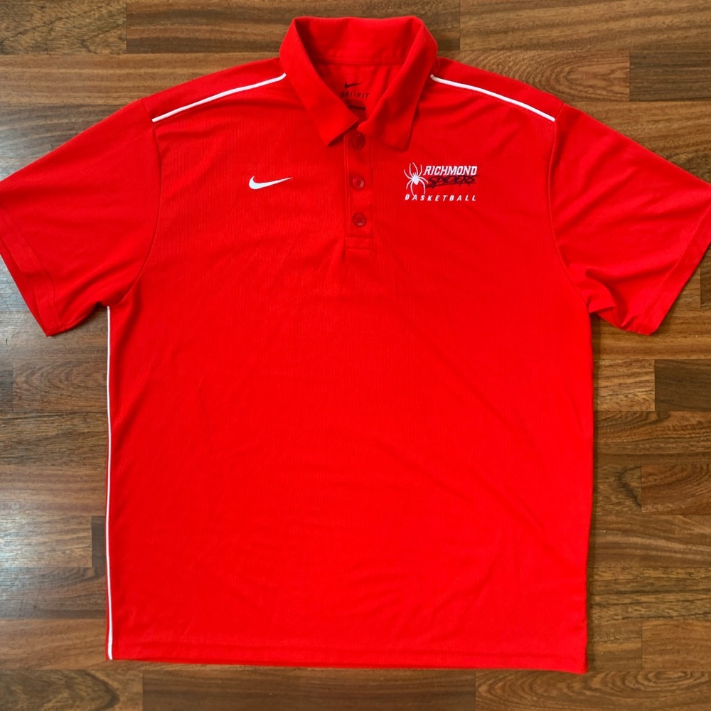 Nike Teams Richmond Polo Shirt Men’s Sz L Red Short Sleeve Athletic Dri-fit